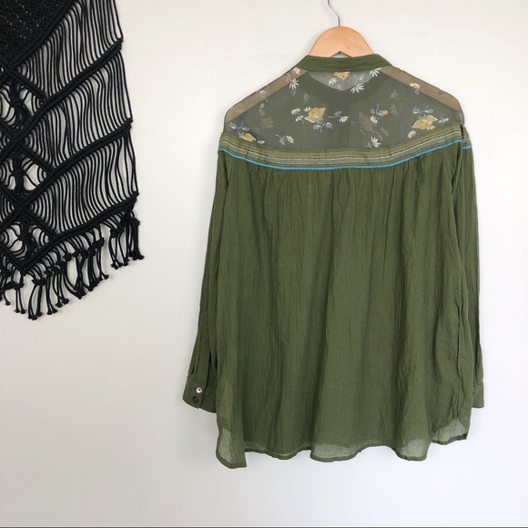 Free People Hearts & Colors Top In Green - Picture 5 of 7